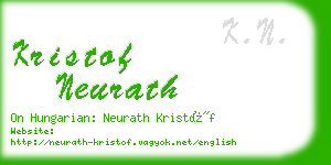 kristof neurath business card